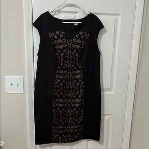 Elegant Black and Nude Dress